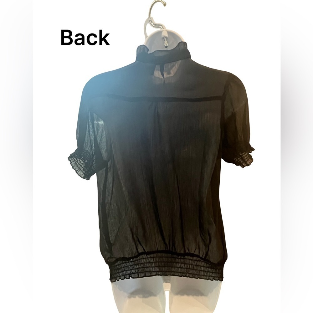 Elegant Black Sheer Women's Top. Size: Large. Great Condition. - Picture 4 of 5